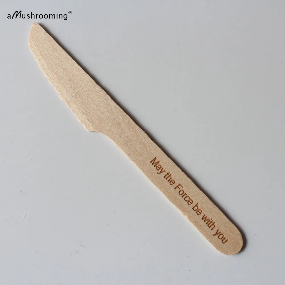 25 одноразовых деревянных ножи для разрезания тортов простые или