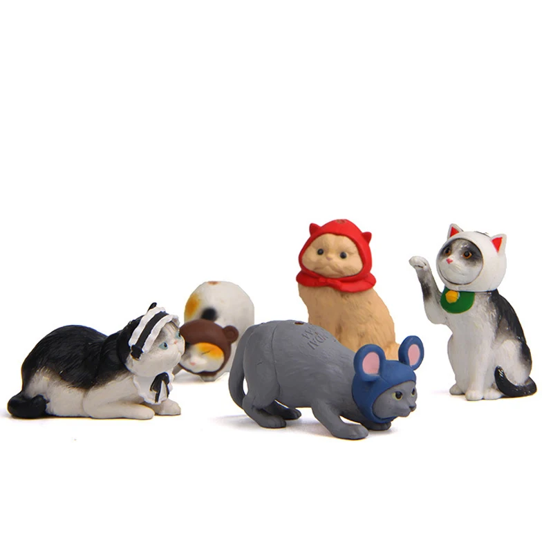 5 шт./лот японские каваи Косплей фигурки кошек игрушки корги из смолы экшн-Фигурки