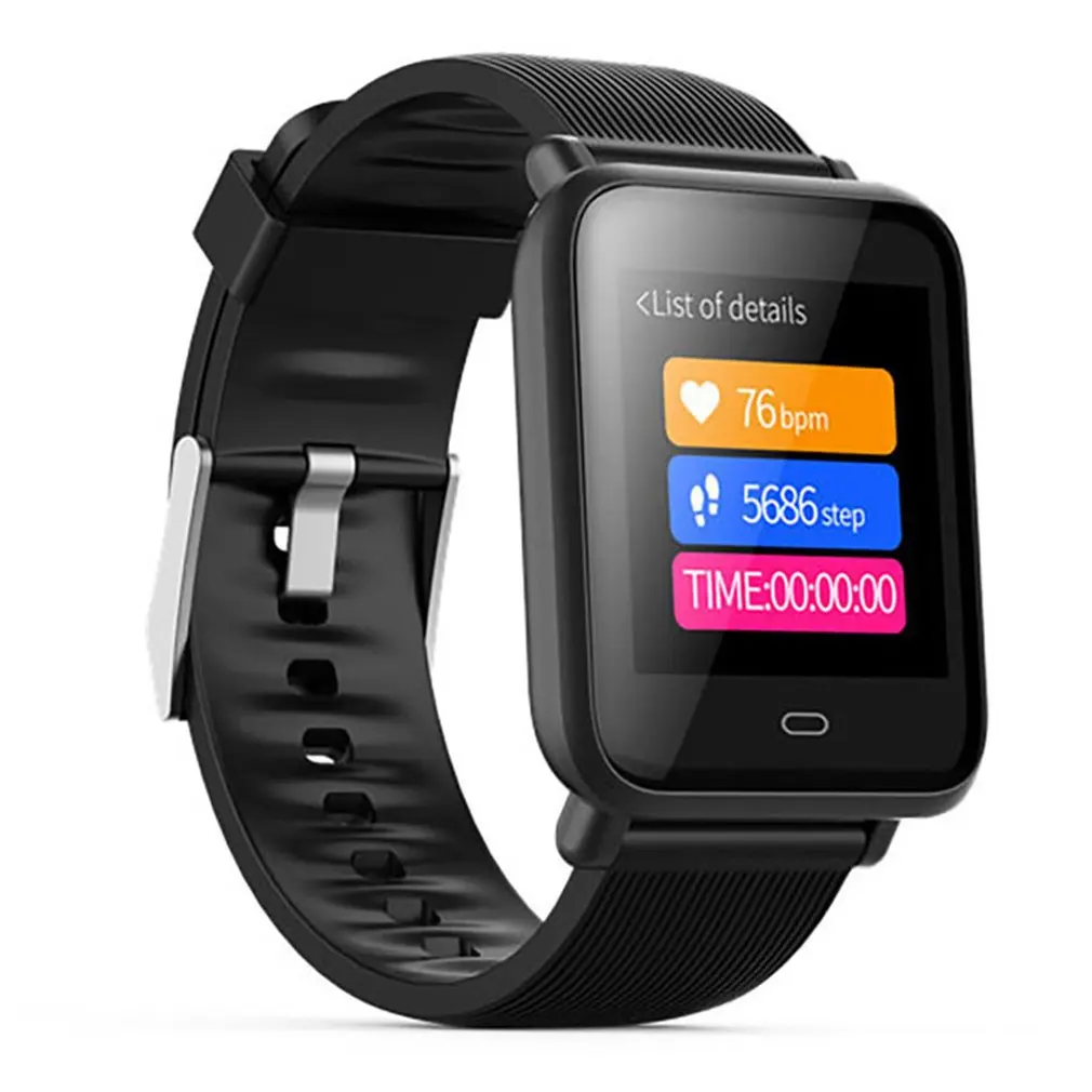 Q9 большой Экран Smart BraceletSport Фитнес трекер сердечного ритма крови Давление монитор