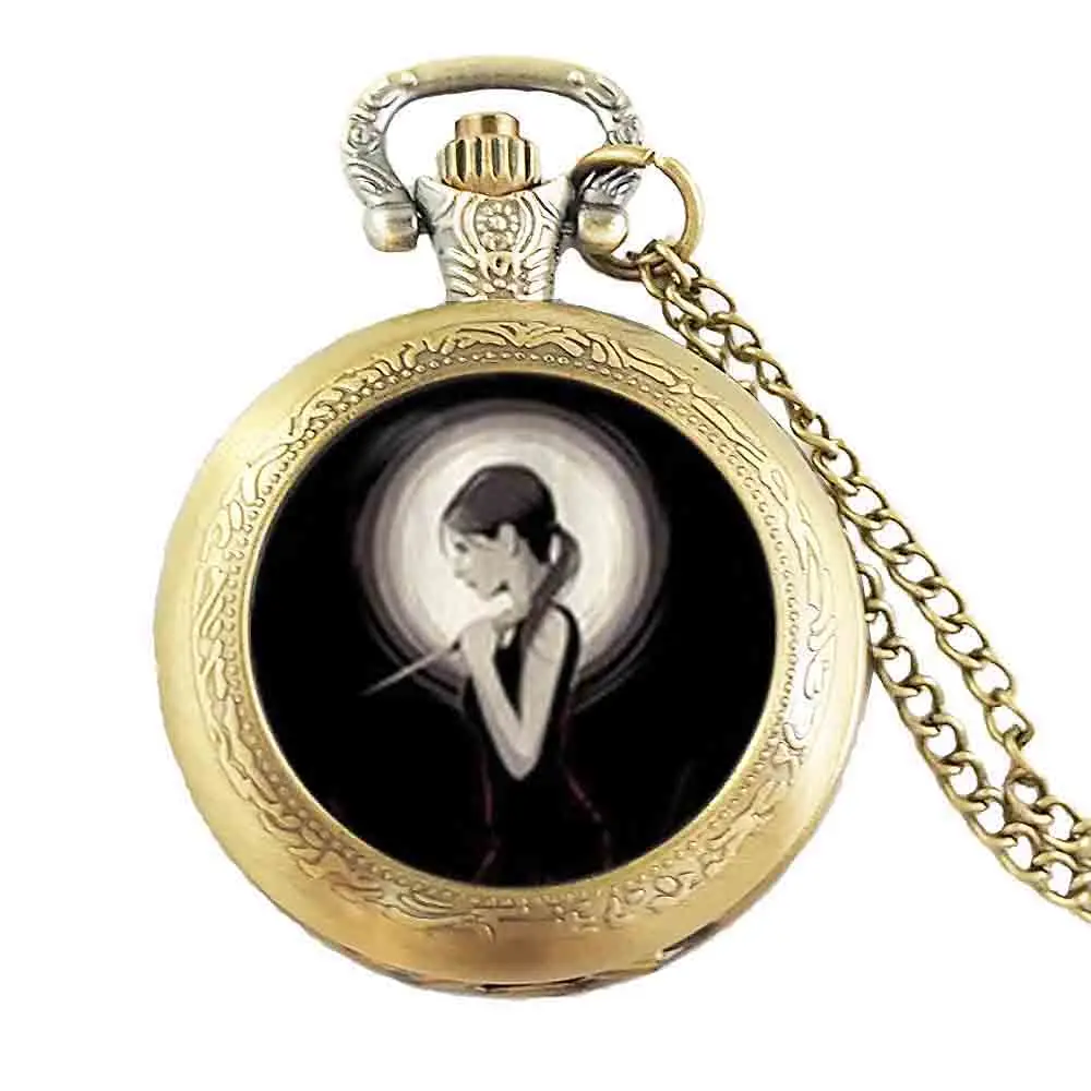 Steampunk 2017 New Buffy The Vampire Necklace Slayer Pocket Watch Jewelry Glass Photo Women Men Gift Chain | Украшения и