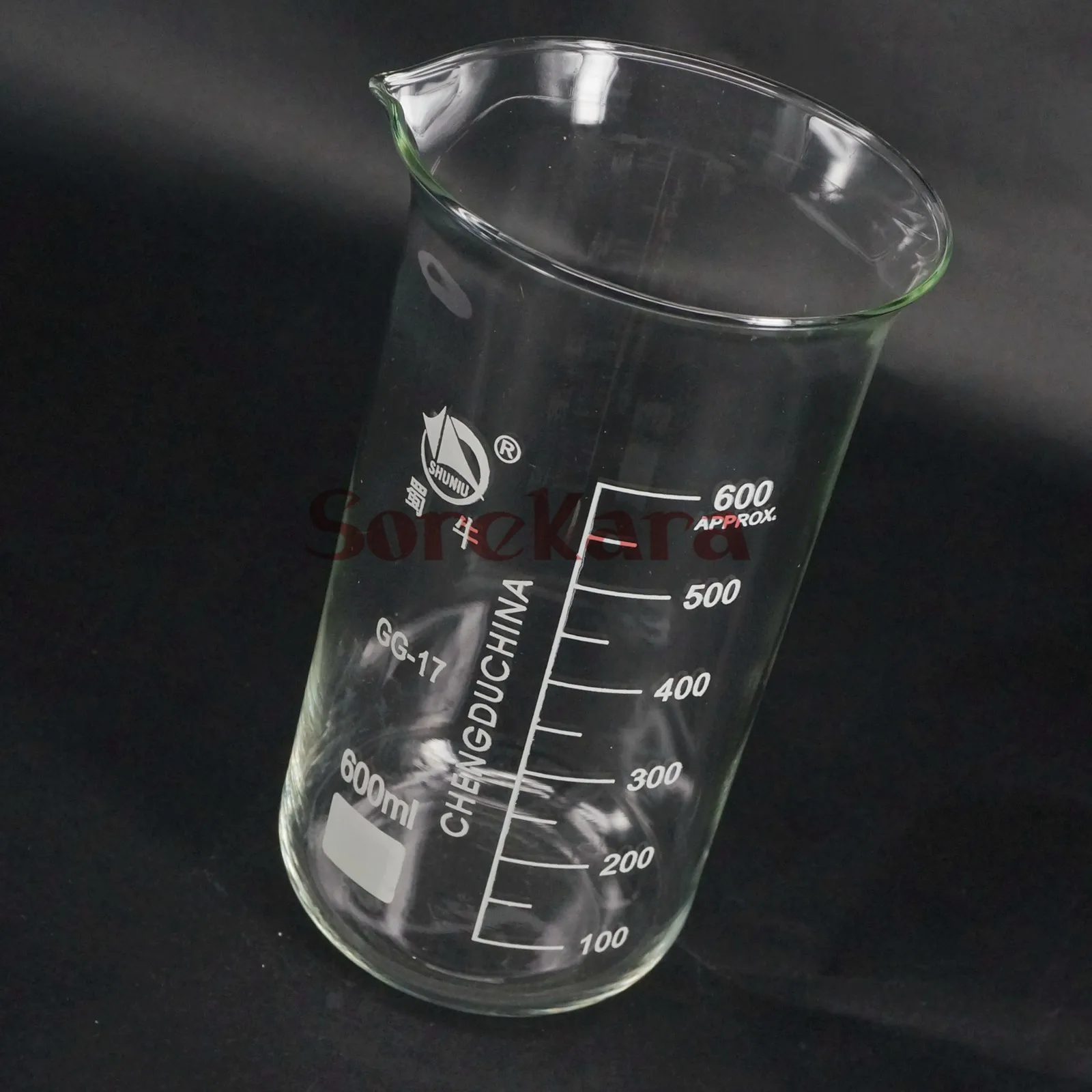 600ml Tall Form Beaker Chemistry Laboratory Borosilicate Glass Transparent Thickened with spout | Канцтовары для офиса и дома