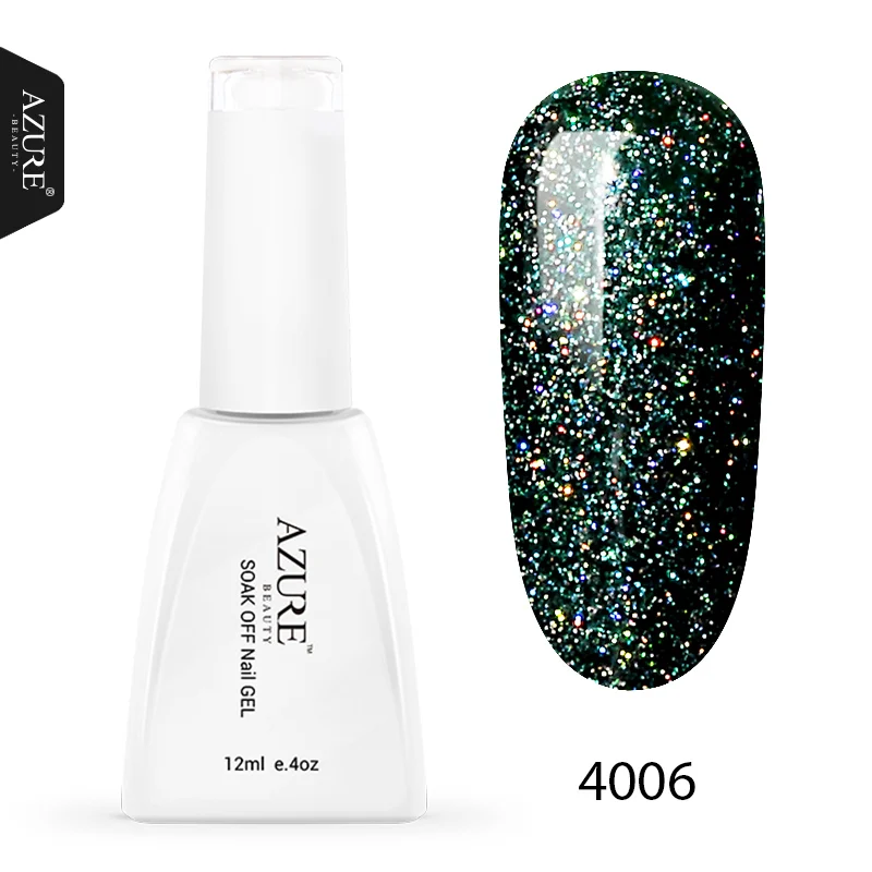 4006 Azure beauty, 12 мл, неоновый Цветной Гель-лак для ногтей, Гель-лак для светодиодной сушки, сделай сам, лак для нейл-арта, долговечный Гель-лак для ногтей - Цвет: 4006