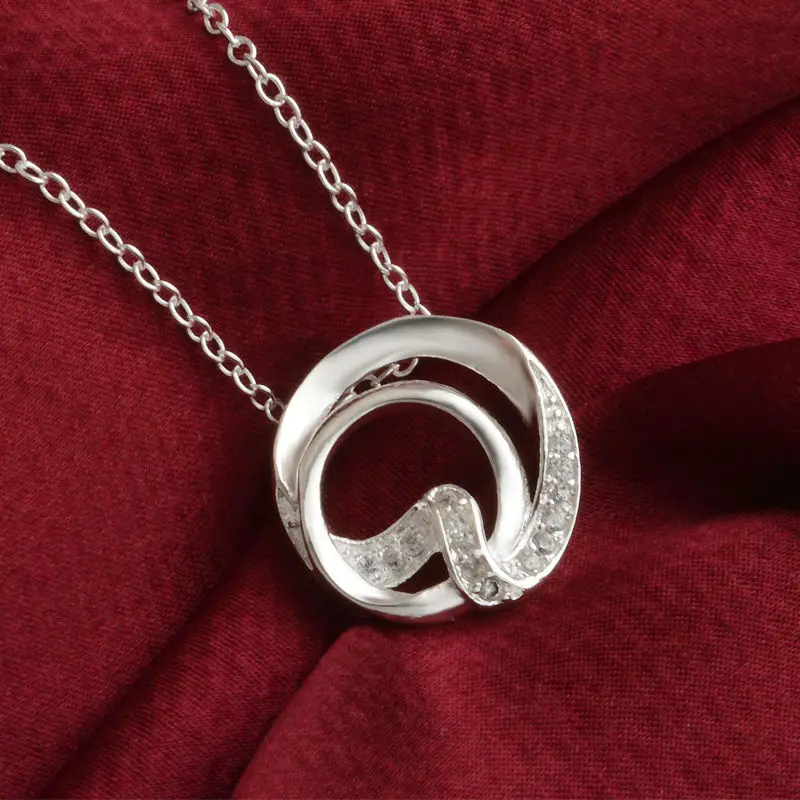 2018 корейский Серебряный кулон Цепочки и ожерелья изделия дамы блестящей круглой