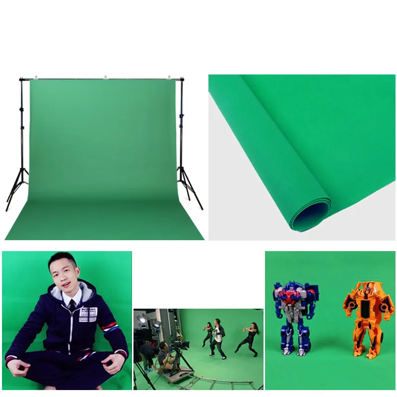 Фотографическая матовая ткань однотонный фон Нетканая камера зеленый экран фото