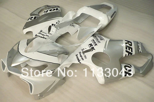 

100%Fit Fairing kits for Honda CBR600 F4i 2001 2002 2003 CBR600 01 02 03 CBR600 F4i 01 02 03 F4i white silver REPSOL fairings