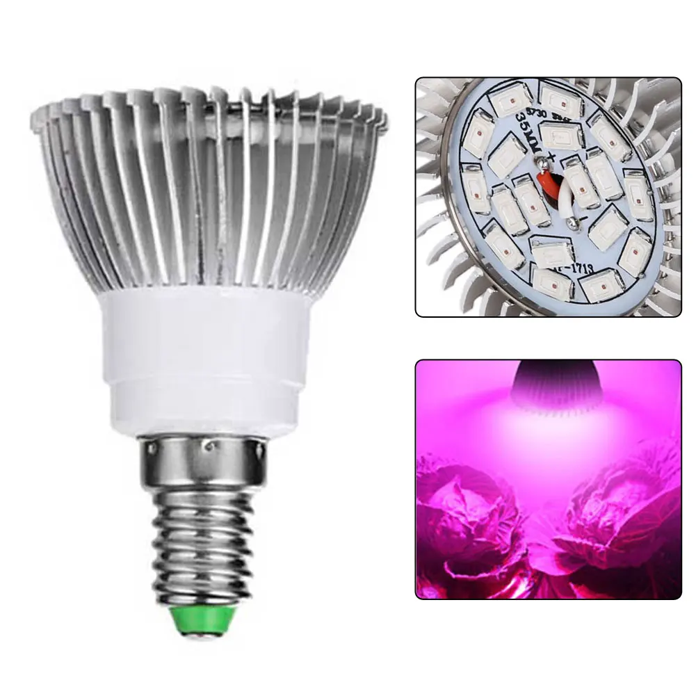 2018 НОВЫЙ GU10 E14 E27 Тепличный гидропонный растительный свет 5730SMD 18 светодиодных ламп
