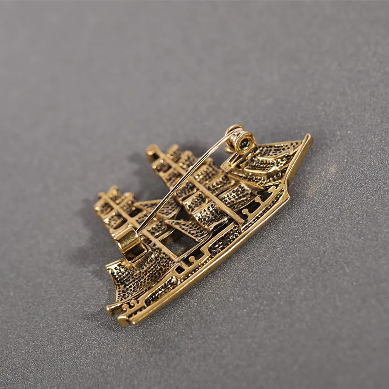 Мужская и женская Винтажная брошь Funmor в стиле ретро виде лодки золотого