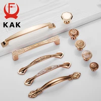 kak champagne gold door handles zinc alloy cabinet handle drawer knobs european wardrobe pulls kitchen handle furniture hardware