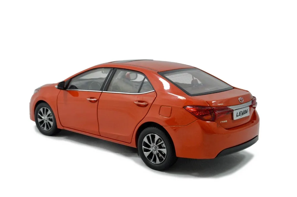 1/18 1:18 1 18 Масштаб Toyota Levin 2017 оранжевая статическая имитация Отлитый металлический