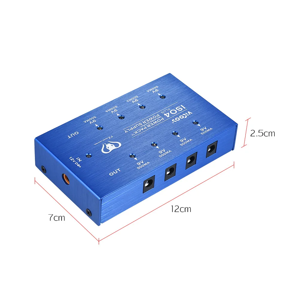 VITOOS ISO4PLUS Compact Guitar Effects источник питания Блок питания станция 8 изолированных DC 9V выходов Макс. 500 мА аксессуары для гитары