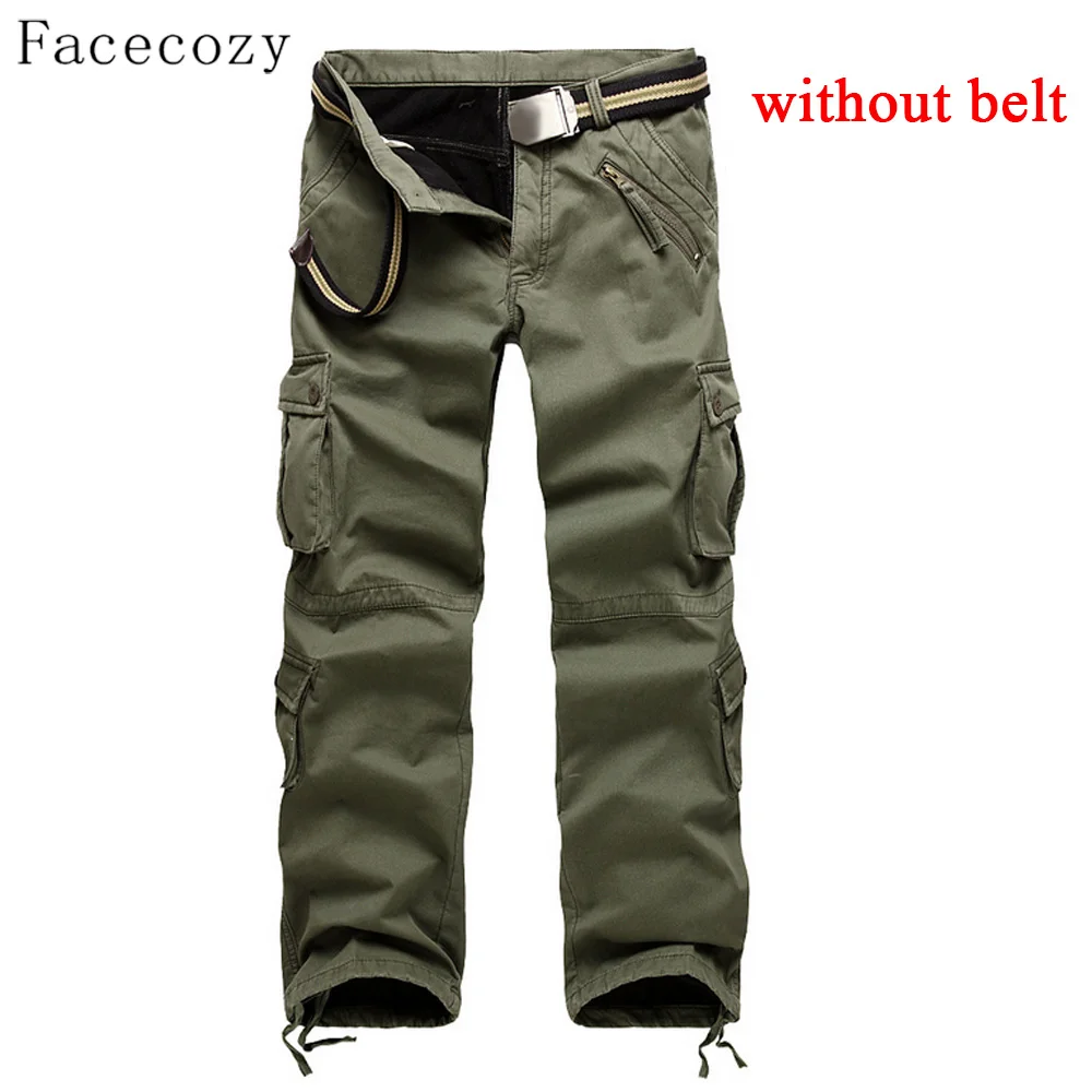Army green no belt Fecocozy мужские осенние спортивные софтшелл брюки мужские зимние ветрозащитные внутренние флисовые толстые брюки размера плюс - Цвет: Army green no belt