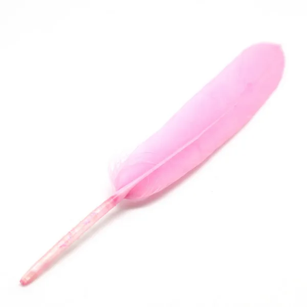 pink Цена 50 шт./лот натуральное красивое гусиное перо украшение 4-6 дюймов 10-15 см 15 цветов на выбор GYA05-01 - Цвет: pink