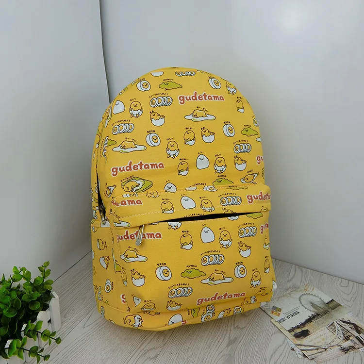 Gudetama Стиль Холст Рюкзаки Мультфильм рюкзак школьный рюкзак студенческие сумки путешествия унисекс новые подарки