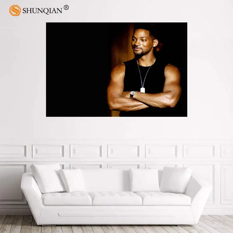 Плакат с надписью Nice Will Smith на заказ атласный плакат тканевый настенный принтом