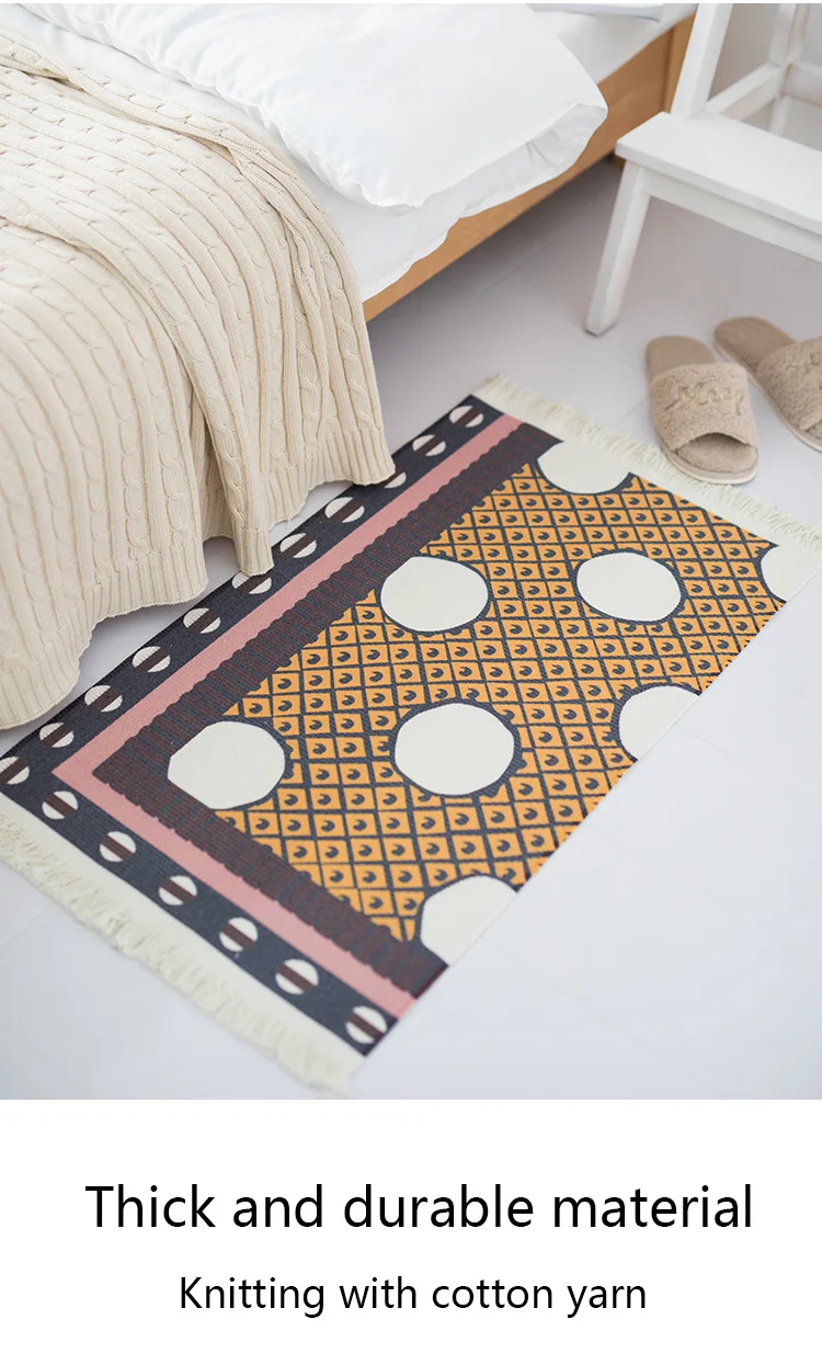 Богемные/Boho принты Tufted хлопок ручной тканые коврики Прочный машинный моющийся, напольный ковры для спальни/ванной комнаты/гостиной