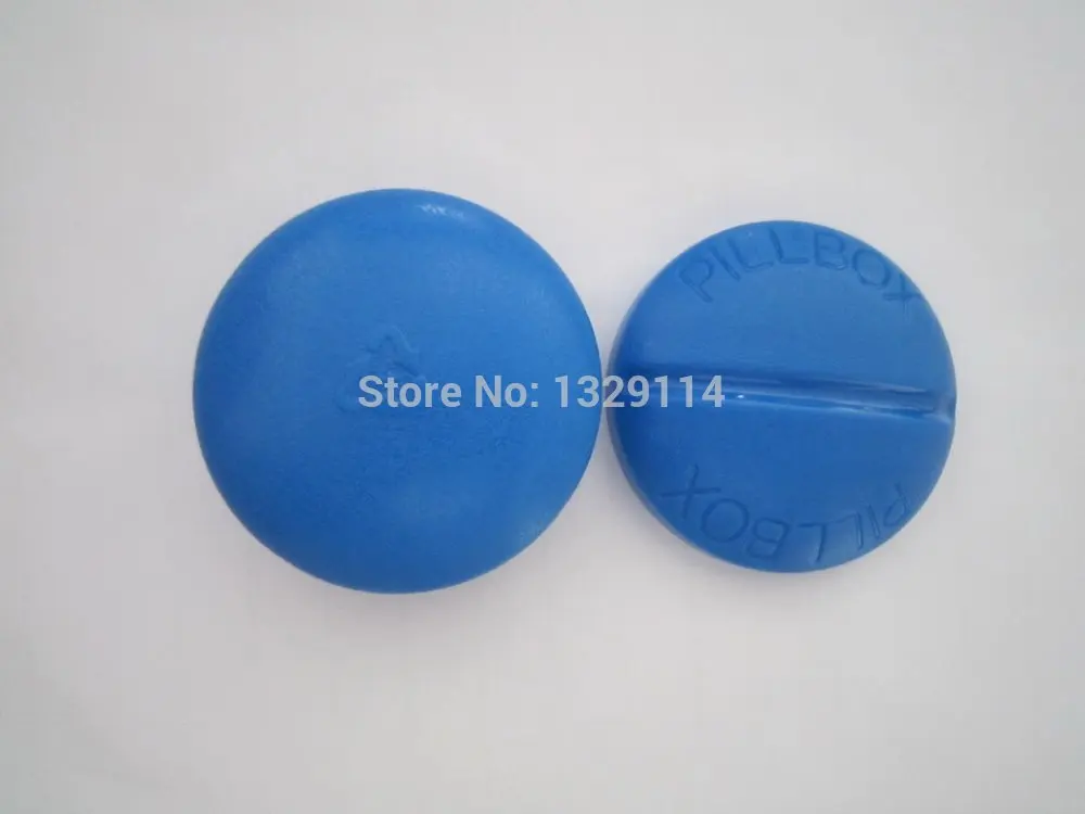 Эксклюзивный 4 слота Мини дорожная Синяя круглая Милая Таблетка чехол для