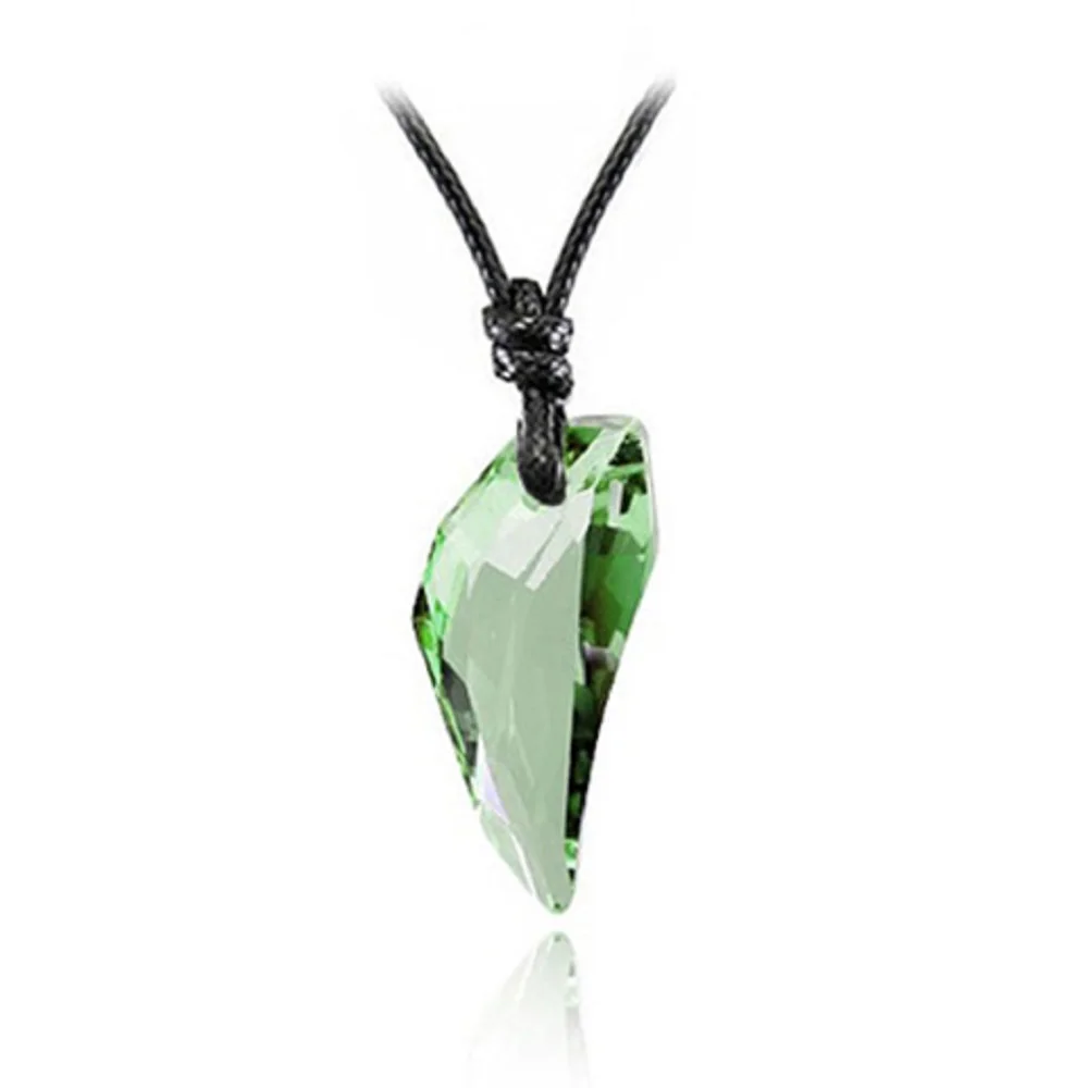 sea green Ожерелье с кулоном в виде зуба волка в античном стиле для мужчин и женщин, винтажное ожерелье с кулоном в виде зуба волка из натурального камня, ювелирные изделия, подарки - Окраска металла: sea green