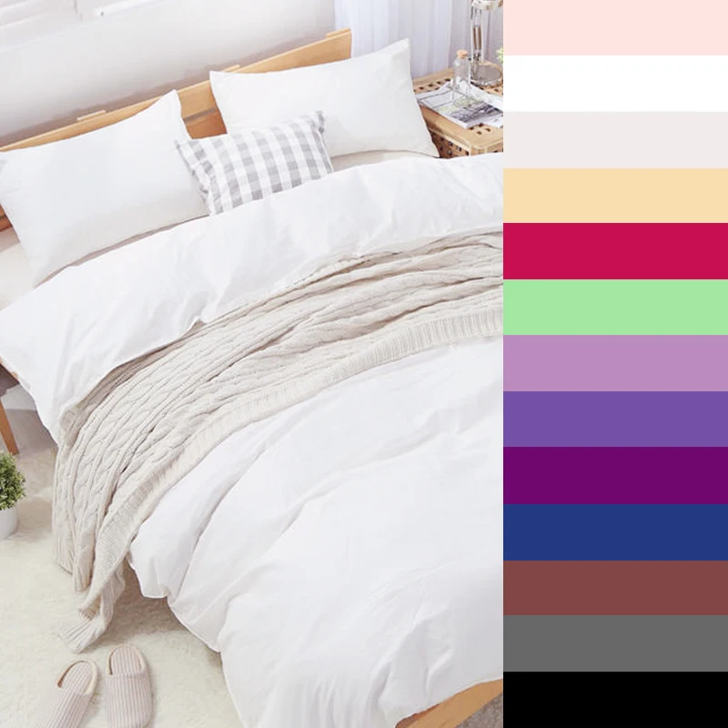 Комплект постельного белья из 600TC хлопка, Роскошное однотонное белье, пододеяльник с принтом на заказ, Королевский размер, 2/3 шт., белое постельное белье