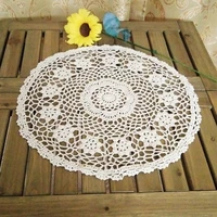 modern crochet white table cloth cover lace cotton round coffee tea dining tablecloth mat christmas party wedding decor