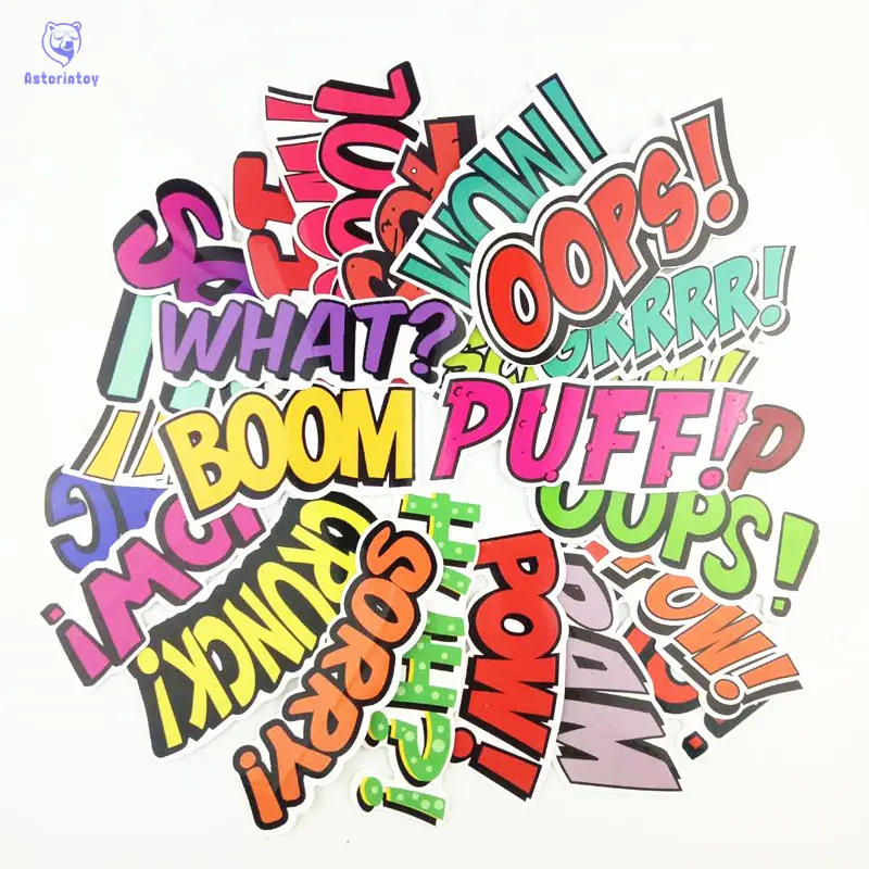 25 шт./лот английский манги Стикеры для катания на скейтборде ноутбука багажа