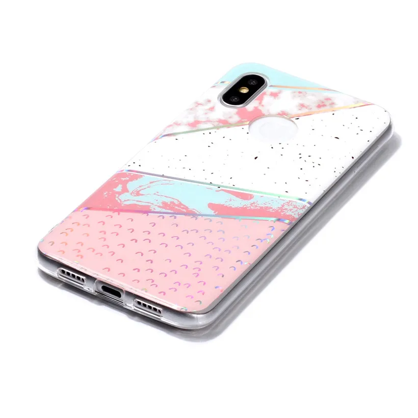 HEMASOLY Case For Xiaomi Mi Mix 2S 8 A2 6X 6 Soft Silicone Laser Shiny Marble Cover |