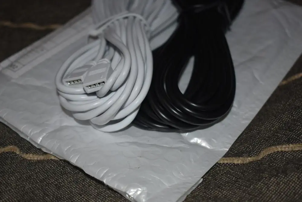 4 PIN RGB led connector Extension Cable cord Wire+ 4pin connectors 1M 2.5M 5M 30cm for SMD 5050 3528 RGB LED Strip light