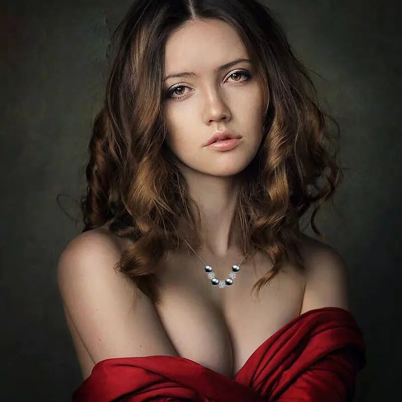 LEEKER винтажное серое белое жемчужное ожерелье для женщин Rolling Crystal Beads розовое золото серебро цвет цепи 188 LK1