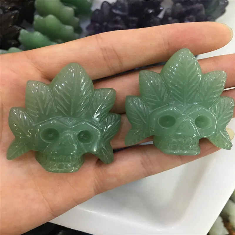 Новый стиль природного dongling jade Резные Хрустальный Череп Indian head кости кость