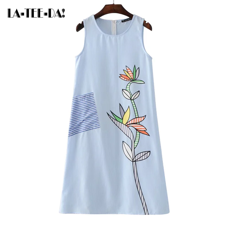 LTD101104 новое платье с принтом женские полосатые платья заплатками модные пляжные