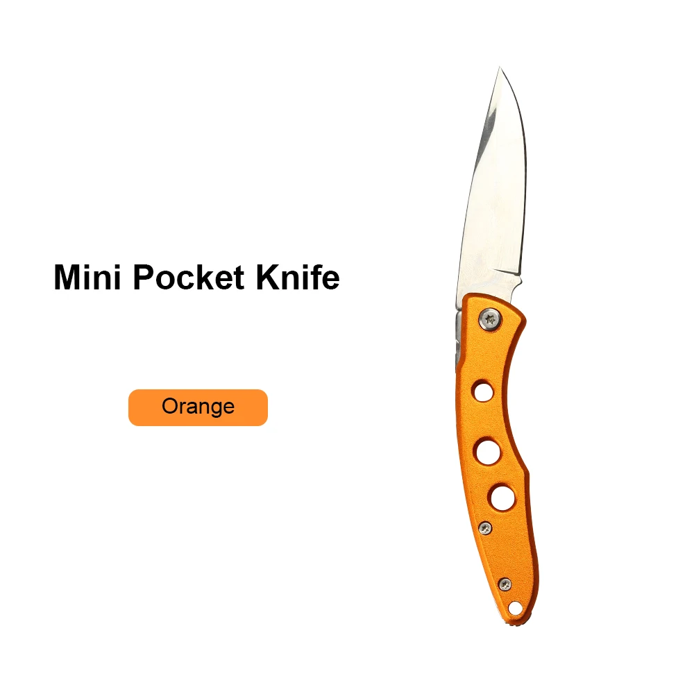 Orange Folding Knife JelBo мини портативный складной нож для выживания карманный тактический охотничий нож Походный открытый кухонный нож для фруктов - Цвет: Orange Folding Knife