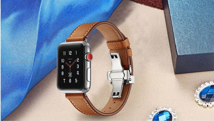 Бабочка туфли с ремешком и пряжкой ремешок для apple watch группа 4 5 44 мм 40 мм наручных часов iwatch, 42 мм, 38 мм, версия 3/2/1 браслет для часов из натуральной кожи Аксессуары