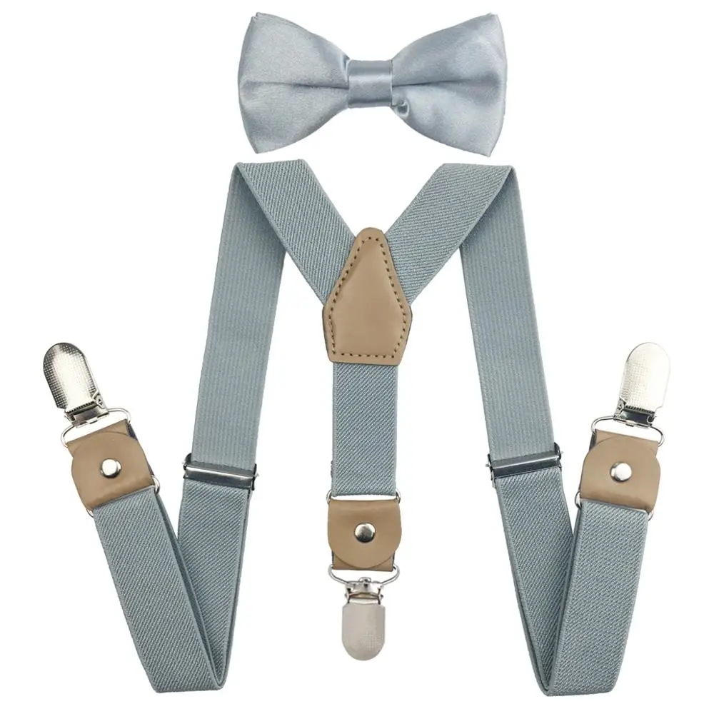 Новинка 2019 набор подтяжек для мальчиков кожаные регулируемые подтяжки с