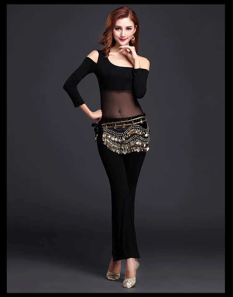 Костюм для танца живота Болливуд Bellydancing топ и брюки пояс на бедрах одежда