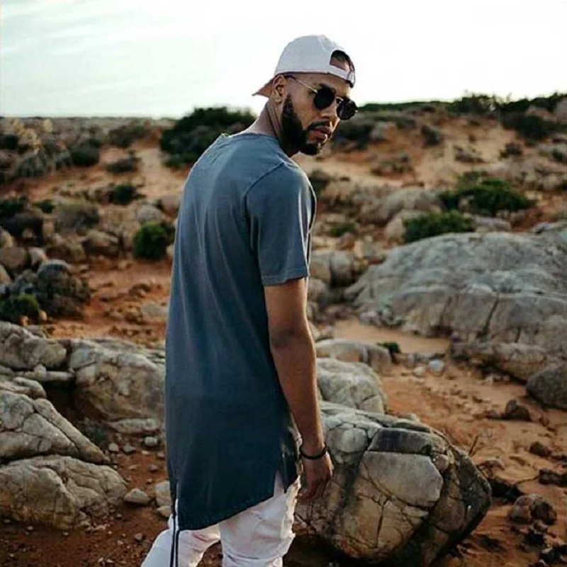 Новинка 2017 модная Мужская Летняя Повседневная футболка hhouue с круглым вырезом в