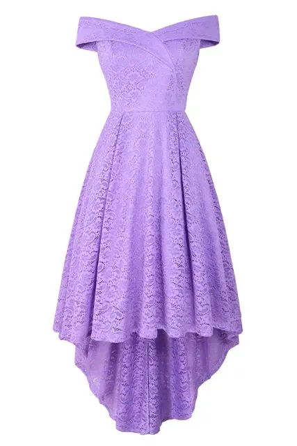 Lilac Purple Асимметричный халат De Soiree кружевное короткое вечернее платье размера плюс vestido de festa вечерние выпускные платья а-силуэта платье для выпускного вечера - Цвет: Lilac Purple