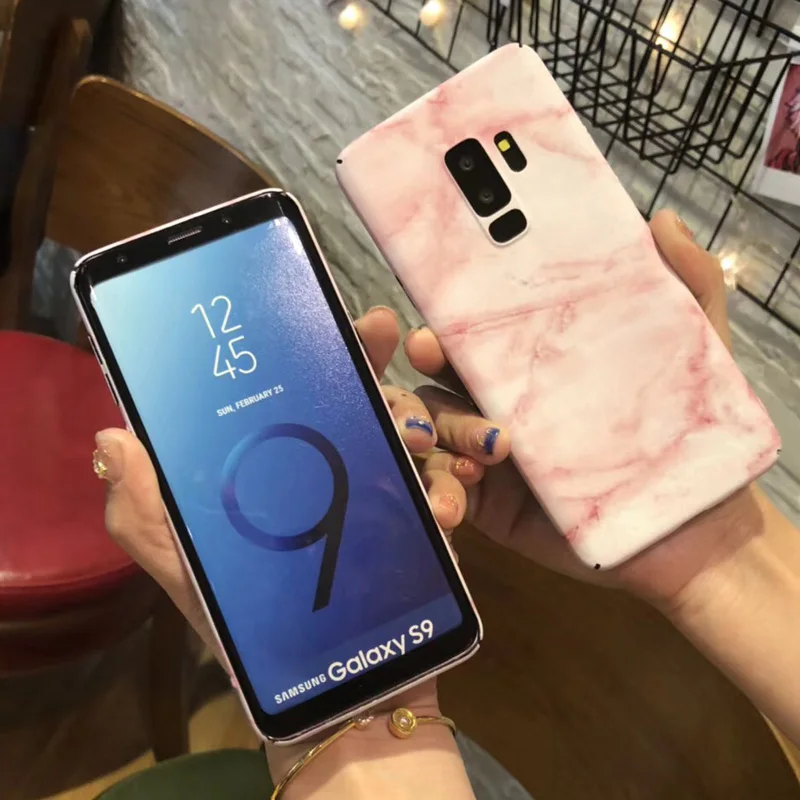 Сэм S9 случае камень мрамор твердый переплет полный край Гранит для Samsung Galaxy плюс