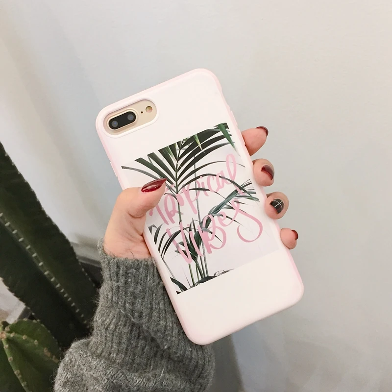 Для iPhone X XS Max XR случае красочный лист печатных мягкий защитный чехол для 6 6S 7 8 плюс