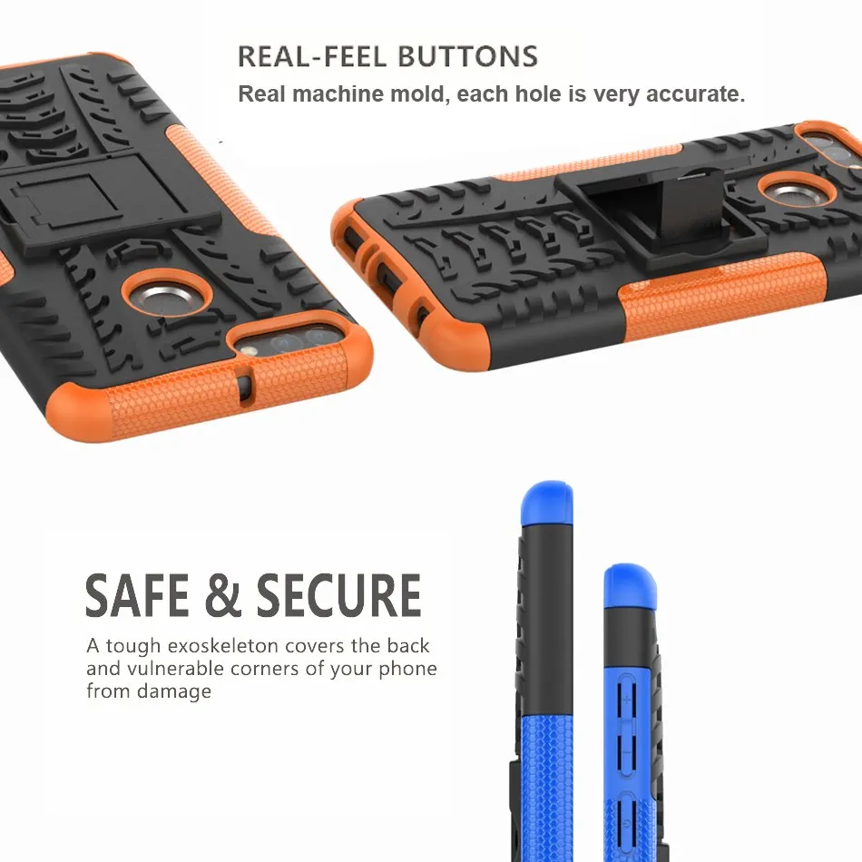 2 в 1 Броня Стиль чехол для huawei наслаждаться 8 Plus задняя крышка Heavy Duty Hybrid Coque