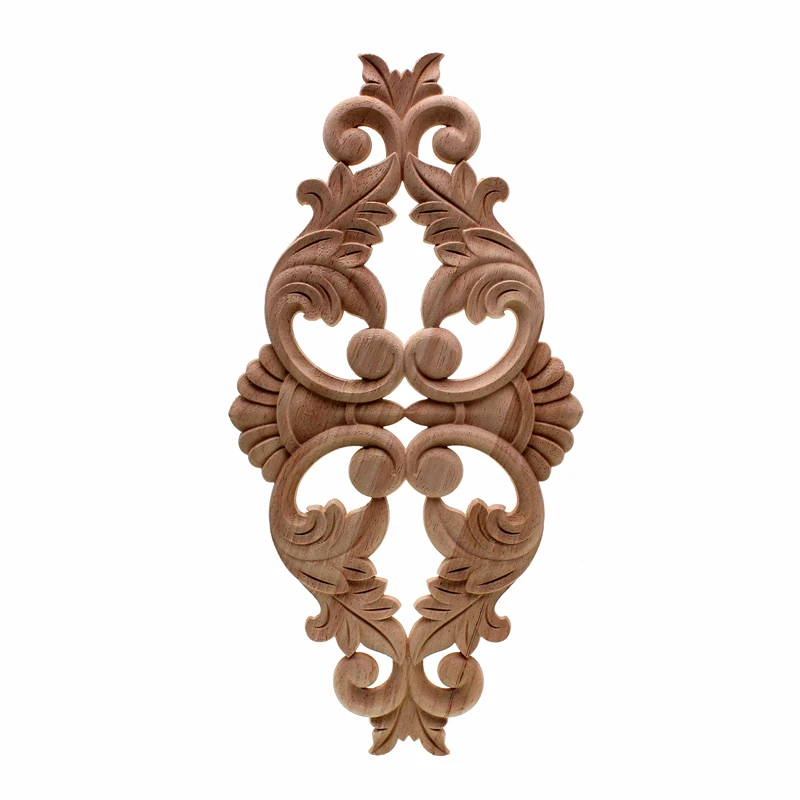 Vintage Unpainted Wood Carved Decal Corner Applique Frame For Home Furniture Wall Cabinet Door Decorative Wooden Miniature Craft | Дом и сад