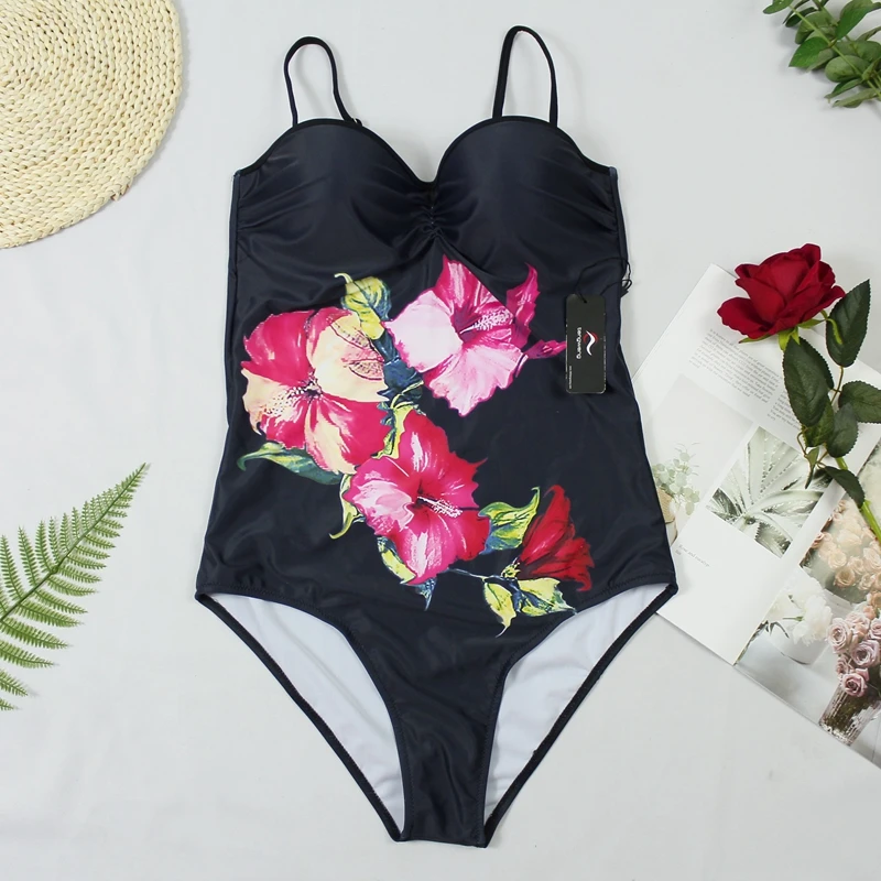 Пикантные печати купальники для малышек 2018 одна деталь купальник Maillot de bain femme Push