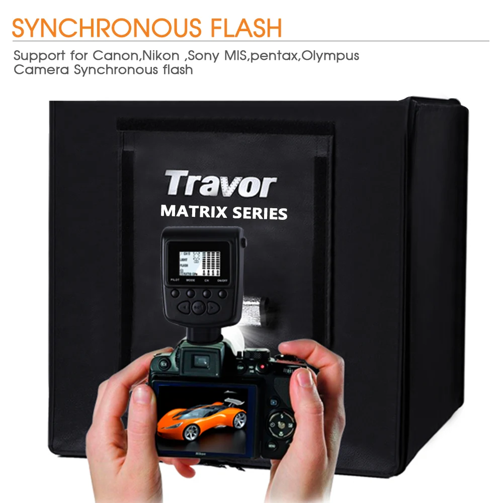 Travor 40*40 см светодиодный софтбокс для фотостудии светильник палатки с 2 4G умным