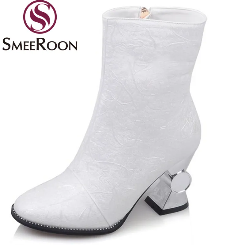 Ботинки женские зимние на молнии сбоку высоком каблуке|Женские полусапожки| |