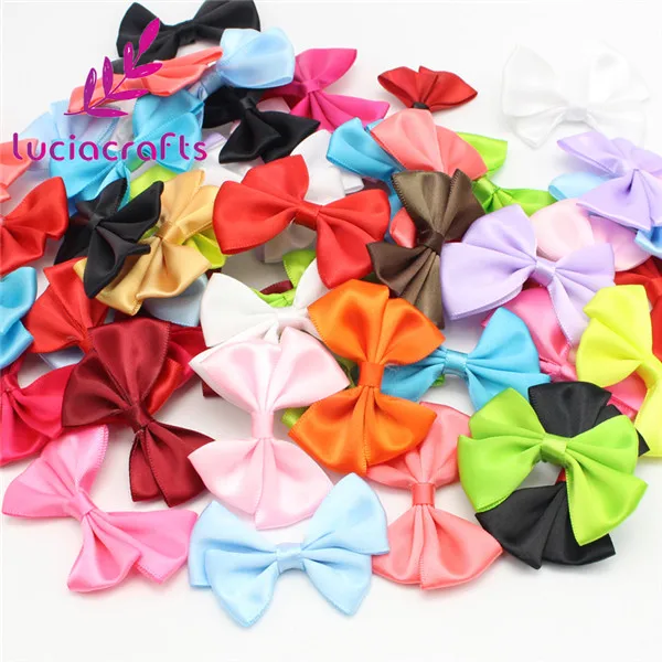 mixed color 19 Разные цвета, случайный микс, бант для девочек, бутик, мини лента, бант для волос, сделай сам, одежда, головные уборы, аксессуары B0213 - Цвет: mixed color 19