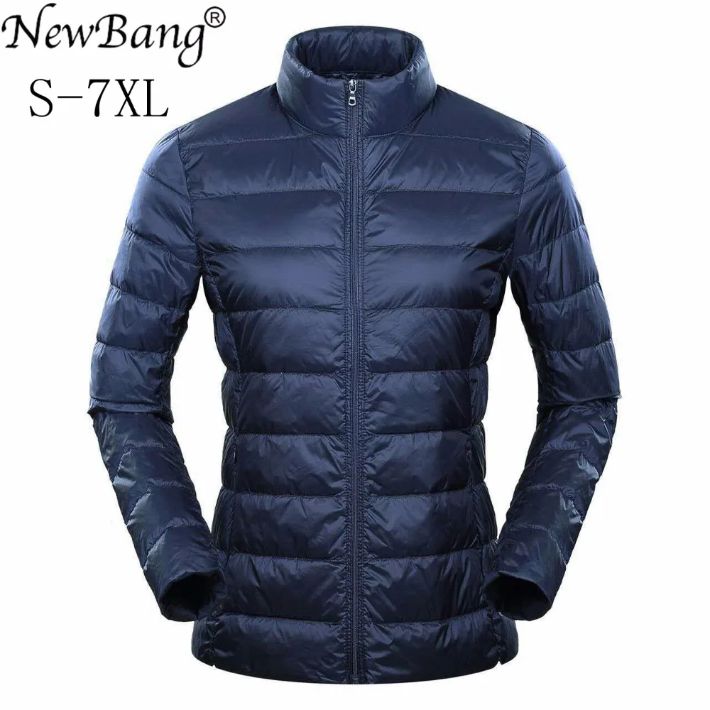 Брендовая Ультралегкая пуховая куртка NewBang 6xl 7XL 8XL Plus Женская на утином пуху
