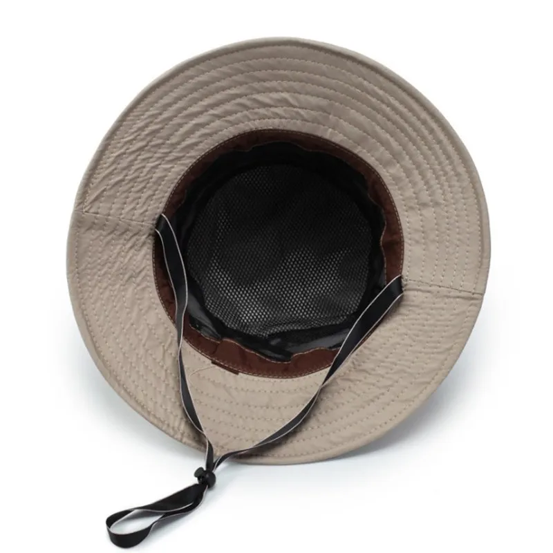 

SILOQIN Fashion Wild Adult Women's Beach Hat Men's Bucket Hats Fshing Cap 2019 New Wind Rope Fixed Flat Caps Tourist Couple Hat
