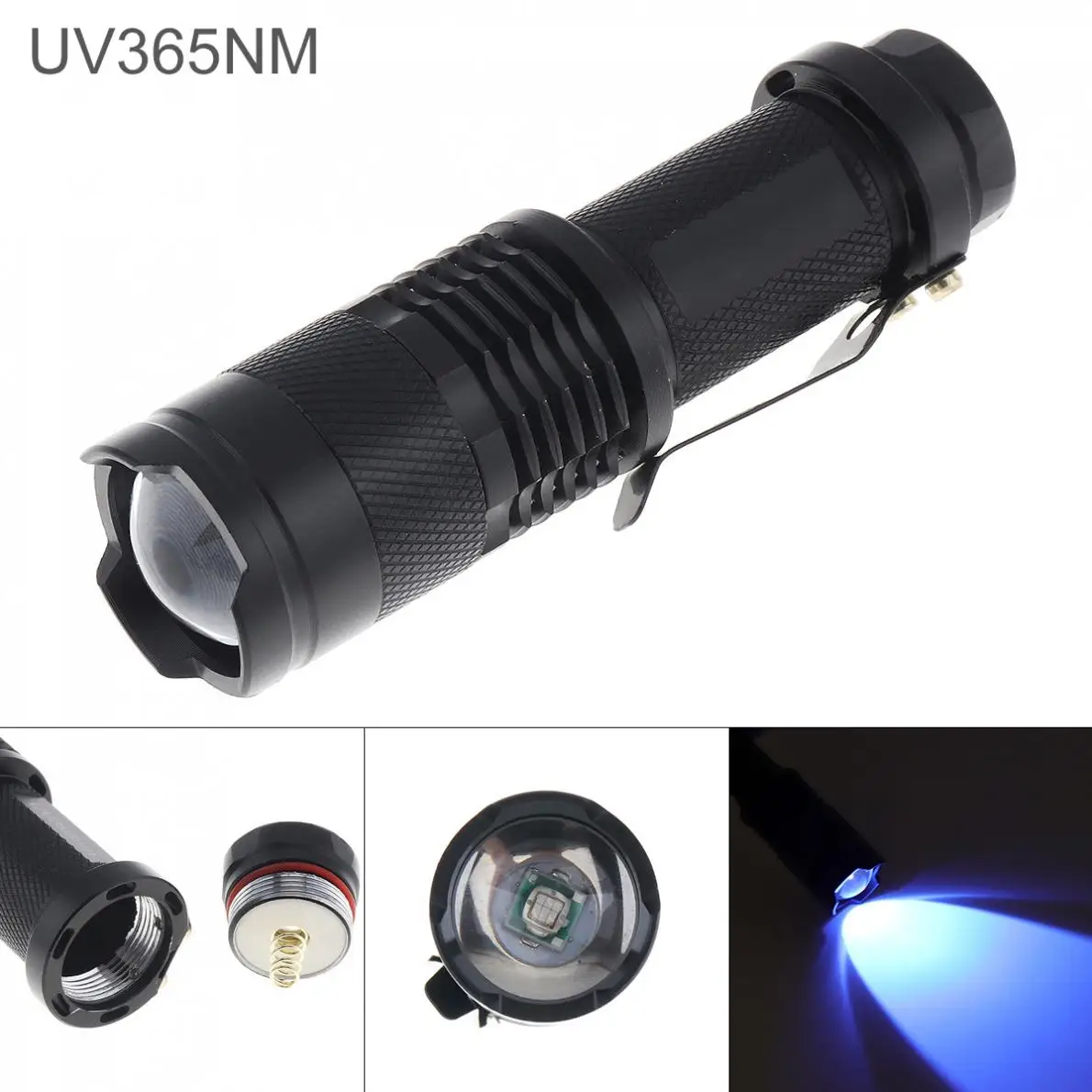 Светодиодный УФ-фонарик Super Tourches SK68-XPE 14500 нм Светодиодный УФ-фонарик 1x Аккумулятор для флуоресцентного детектора денег
