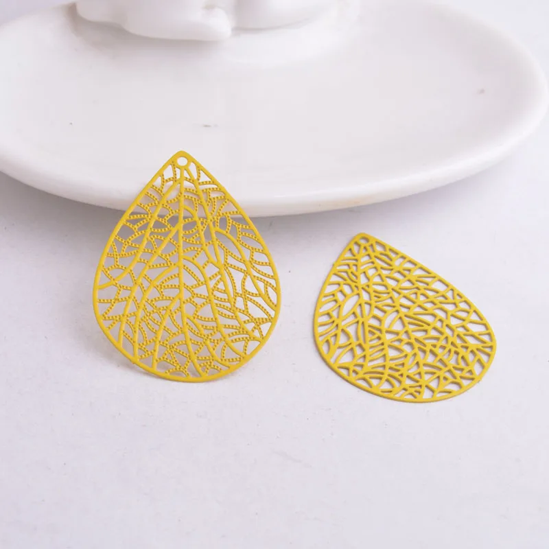 Mustard Yellow 30 шт. AB2617 30 мм* 41 мм подвеска «капля» листьев в форме стебля Подвески ручная работа застежки для сережек - Окраска металла: Mustard Yellow