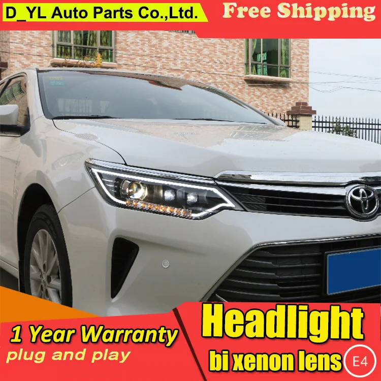 

Car Styling For Toyota Camry headlights 2015 Camry led headlight Head Lamp led drl projector headlight H7 hid Bi-Xenon Lens