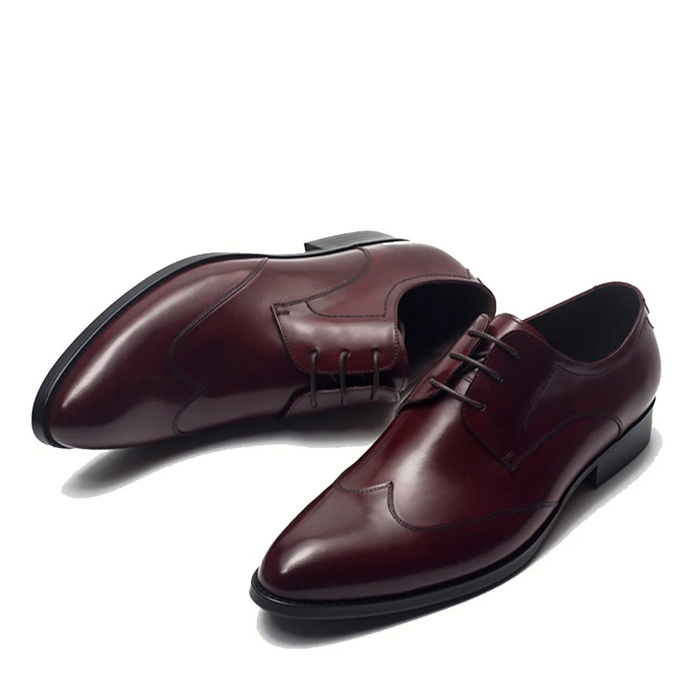 Мужские деловые туфли Sipriks из натуральной кожи с острым носком|shoes pointed|shoes businessshoes