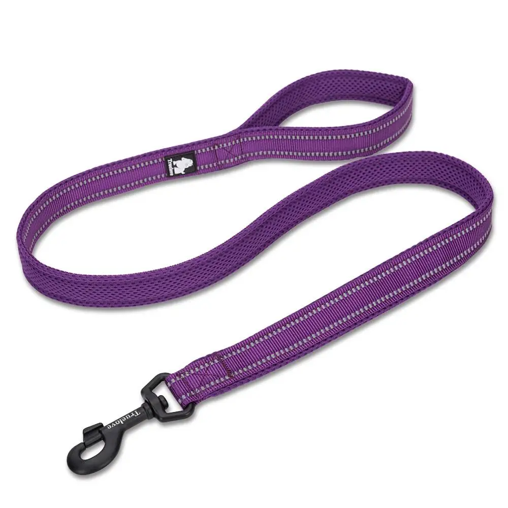 Purple Truelove 110 см сетчатый мягкий поводок для собак розовый прочный светоотражающий безопасный поводок для собак поводок для питомцев нейлоновый поводок для дрессировки собак - Цвет: Purple
